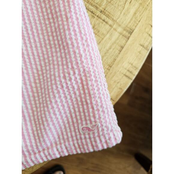 Vineyard Vines Pink Striped Seersucker Youth Girls Size 10 Sleeveless - Picture 7 of 8